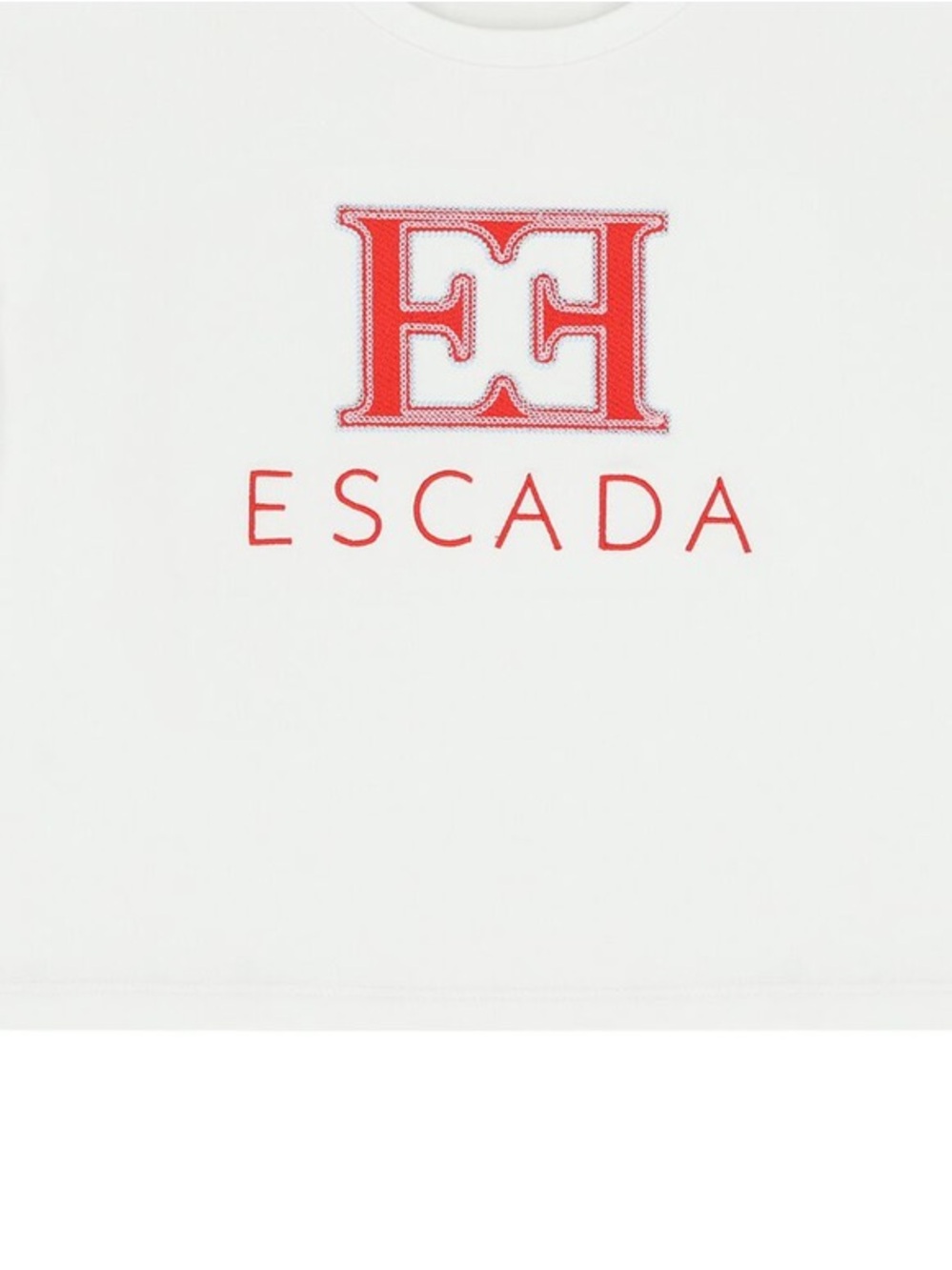 Escada Girls Logo T-Shirt Kids White & Red Size 3Y